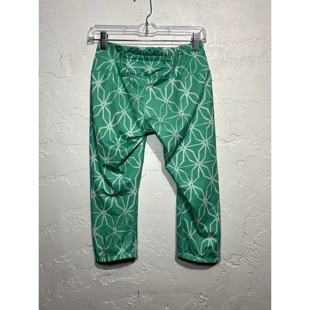 Brooks patternered green capri leggings‎ womens small athleisure workout yoga - Picture 6 of 7